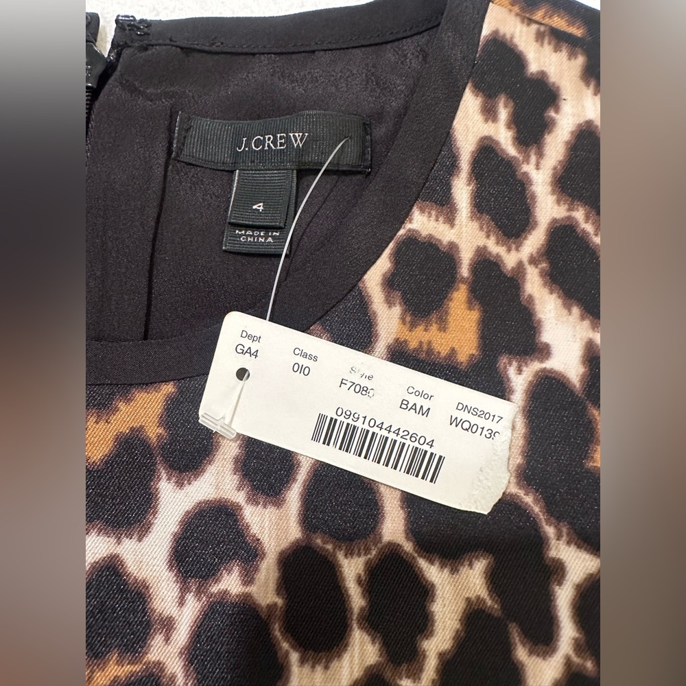 J. Crew Leopard Print Mini Dress - Picture 7 of 9